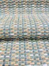 Load image into Gallery viewer, Designer Seafoam Beige White Raffia MCM Mid Century Modern Tweed Upholstery Fabric STA 3259