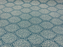 Load image into Gallery viewer, Nomi Cowry Shell Cerulean Blue Cream Performance Indoor Outdoor Abstract Geometric Upholstery Drapery Fabric
