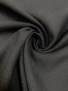Designer Charcoal Black Wool Blend Water & Stain Resistant Upholstery Fabric WHS 3699