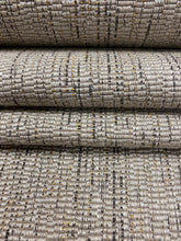 Load image into Gallery viewer, 1.75 Yard of Designer Taupe Mustard Brown Tweed MCM Mid Century Modern Upholstery Fabric WHS 4042
