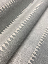Load image into Gallery viewer, C + C Milano Osteria 20 Bianco Azzuro Seafoam Green Cream Linen Stripe Upholstery Fabric STA 3950