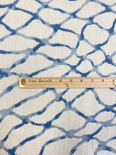 Load image into Gallery viewer, 1.5 Yd Waterpolo Kravet Jeffrey Alan Marks River Blue Cream Linen Abstract Water &amp; Stain Resistant Upholstery Drapery Fabric WHS 3509