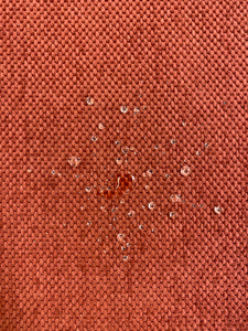 Designer Water & Stain Resistant Rusty Red Chenille MCM Mid Century Modern Upholstery Fabric WHS 3781