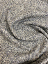 Load image into Gallery viewer, Designer Denim Blue Grey MCM Mid Century Modern Tweed Water &amp; Stain Resistant Upholstery Fabric WHS 3481