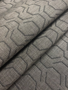 Sunbrella Adaptation Stone Grey Geometric Water & Stain Resistant Indoor Outdoor Upholstery Fabric WHS 3942