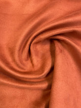 Load image into Gallery viewer, Designer Rusty Brown Faux Leather Suede Water &amp; Stain Resistant Upholstery Fabric STA 3297