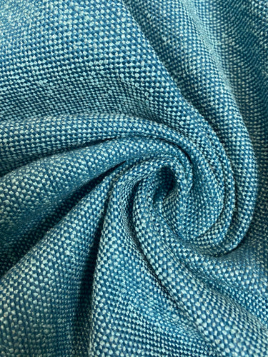 Designer Turquoise Blue MCM Mid Century Modern Upholstery Fabric WHS 4138