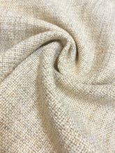 Load image into Gallery viewer, Designer Heavy Duty Belgian Linen Flax Beige MCM Mid Century Modern Water &amp; Stain Resistant Upholstery Fabric WHS 3799