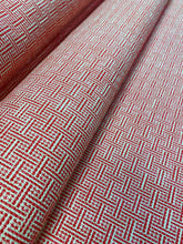 Load image into Gallery viewer, Schumacher Brickell Pink Indoor Outdoor Geometric Water &amp; Stain Resistant Upholstery Fabric STA 3355