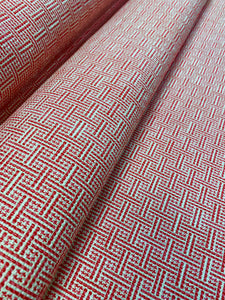 Schumacher Brickell Pink Indoor Outdoor Geometric Water & Stain Resistant Upholstery Fabric STA 3355