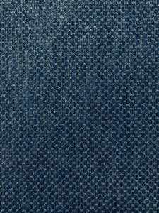 1.5 Yard Designer InsideOut Navy Blue Grey MCM Mid Century Modern Tweed Water & Stain Resistant Upholstery Fabric WHS 4118