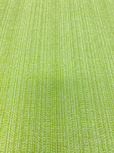 Load image into Gallery viewer, Designer Lime Green Strie Stripe Outdoor Water &amp; Stain Resistant Upholstery Drapery Fabric STA 3540