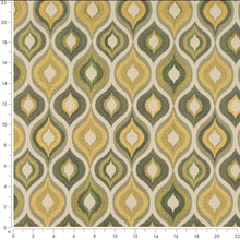 Load image into Gallery viewer, Beige Green Seafoam Medallion Upholstery Drapery Fabric CF