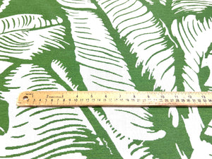 Sunbrella Martinique Grass Off White Green Botanical Palm Leaf Outdoor Upholstery Drapery Fabric