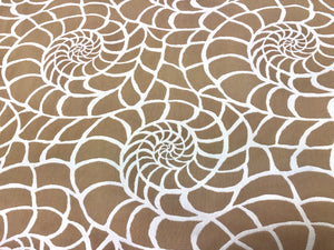 Reversible Opuzen Kiawah Oyster Shell Upholstery Fabric / Jute