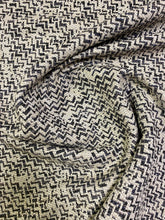 Load image into Gallery viewer, Jane Churchill Small Ric Rac Charcoal Grey Woven Jute Linen Geometric MCM Upholstery Fabric WHS 3434