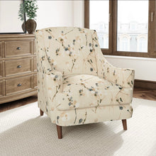 Load image into Gallery viewer, Stain Resistant Cream Black Beige Floral Upholstery Drapery Fabric CF