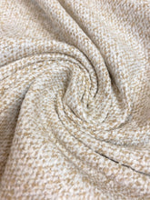 Load image into Gallery viewer, Designer MCM Mid Century Modern Beige Cream Tweed Upholstery Fabric WHS 4067