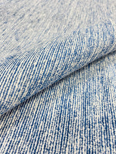 Load image into Gallery viewer, 1.5 Yard of Christopher Farr Cloth Perennials Navy Blue White Chenille Indoor Outdoor Water &amp; Stain Resistant Upholstery Fabric WHS 3035