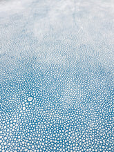 Load image into Gallery viewer, 33 SF Genuine Cowhide Stingray Pattern Shagreen French Blue Leather Upholstery STA 3224