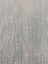 Load image into Gallery viewer, Designer Indoor Outdoor Aqua Blue White Grey Nubby MCM Mid Century Modern Upholstery Fabric WHS 3881