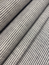 Load image into Gallery viewer, 1.3 Yard Designer Indoor Outdoor Water &amp; Stain Resistant Tweed MCM Mid Century Modern Black White Upholstery Fabric WHS 4116