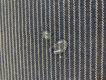 Load image into Gallery viewer, Designer Water &amp; Stain Resistant Navy Blue Beige Stripe Nautical Upholstery Fabric WHS 3729