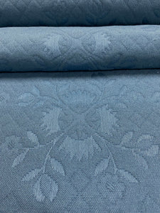 Designer French Blue Floral Water & Stain Resistant Upholstery Fabric STA 3299