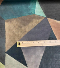 Load image into Gallery viewer, Designer Guild Geo Moderne Jade Linen Cotton Brown Green Olive Mustard Abstract Water &amp; Stain Resistant Upholstery Drapery Fabric STA 3310