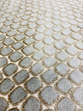 Load image into Gallery viewer, 1.9 Yard Designer Beige Grey Animal Pattern Geometric Velvet Upholstery Fabric STA 3223