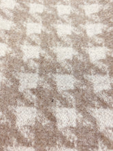 Load image into Gallery viewer, Designer Reversible Taupe Beige Houndstooth Wool MCM Mid Century Modern Upholstery Fabric WHS 3205