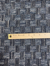 Load image into Gallery viewer, 1.3 Yard Mark Alexander Bardi Indigo Charcoal Grey Reversible MCM Mid Century Modern Water Resistant Upholstery Fabric WHS 3181