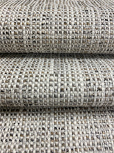 Load image into Gallery viewer, Designer Tweed MCM Mid Century Modern Charcoal Black Cream Grey Brown Water &amp; Stain Resistant Upholstery Fabric WHS 4025