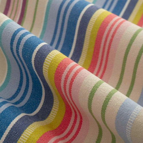 Taupe Chartreuse Green Blue Purple Nautical Stripe Cotton Drapery Upholstery Fabric FB