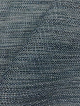Load image into Gallery viewer, Designer Navy Denim Blue Stripe MCM Mid Century Modern Tweed Upholstery Fabric WHS 4089