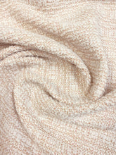 Load image into Gallery viewer, Perennials In the Loop Textured Boucle Whitewash Shell Blush Pink Off White Outdoor Water &amp; Stain Resistant Upholstery Fabric WHS 3543