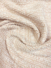 Load image into Gallery viewer, Perennials In the Loop Textured Boucle Whitewash Shell Blush Pink Off White Outdoor Water &amp; Stain Resistant Upholstery Fabric WHS 3543