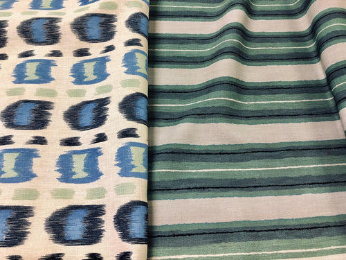 China Seas Quadrille Cintra / Kelly Wreastler Shorline Fabric Evergreen