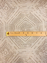 Load image into Gallery viewer, 1.5 yards of Calico Pentagon Beach Beige Taupe Geometric Chenille Water &amp; Stain Resistant Upholstery Fabric WHS 3081