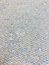 Load image into Gallery viewer, Designer Blue Cream Linen Viscose MCM Mid Century Modern Tweed Water &amp; Stain Resistant Upholstery Fabric WHS 3824