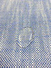 Load image into Gallery viewer, Designer Water &amp; Stain Resistant Navy Royal Blue White MCM Mid Century Modern Tweed Upholstery Fabric WHS 3145