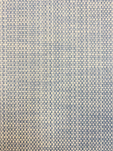 2.5 Yards of Designer French Blue Cream Water & Stain Resistant Tweed MCM Mid Century Modern Upholstery Fabric WHS 4135