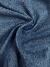 Load image into Gallery viewer, Designer Water &amp; Stain Resistant French Blue Softened MCM Mid Century Modern Upholstery Drapery Fabric STA 4029