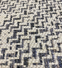 Load image into Gallery viewer, Jane Churchill Small Ric Rac Charcoal Grey Woven Jute Linen Geometric MCM Upholstery Fabric WHS 3434