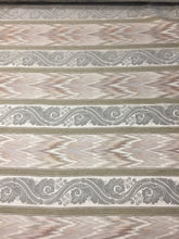 Load image into Gallery viewer, Vintage Versatile 56” Cotton Flamestitch beige Chenille stripe pattern tapestry fabric