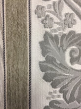 Load image into Gallery viewer, Vintage Versatile 56” Cotton Flamestitch beige Chenille stripe pattern tapestry fabric