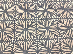Peter Fasano Hand Printed Linen Fabric Kori Mosaik Blue