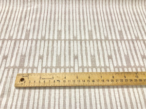 Beige and White Indoor Outdoor Abstract Waterproof Stripe Fabric for Upholstery