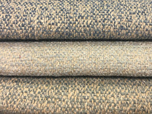 Load image into Gallery viewer, Water &amp; Stain Resistant Denim Ice French Blue Silver Gray MCM Mid Century Modern Tweed Upholstery Fabric