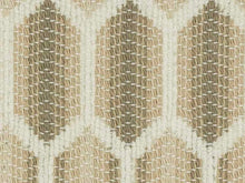 Load image into Gallery viewer, Crypton Water &amp; Stain Resistant Beige Taupe Cream Geometric Upholstery Drapery Fabric